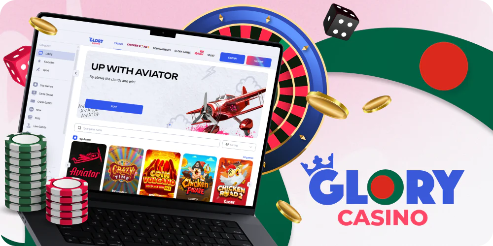 Play casino games in Bangladesh using official Glory casino site
